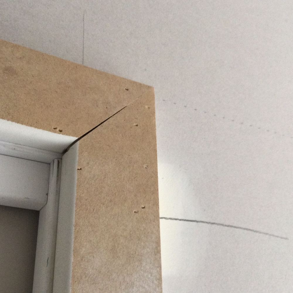Architrave joint not meeting cleanly at the corner, Sunbury