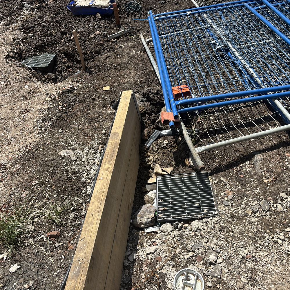 No agricultural drain found behind a newly built retaining wall, Sunbury
