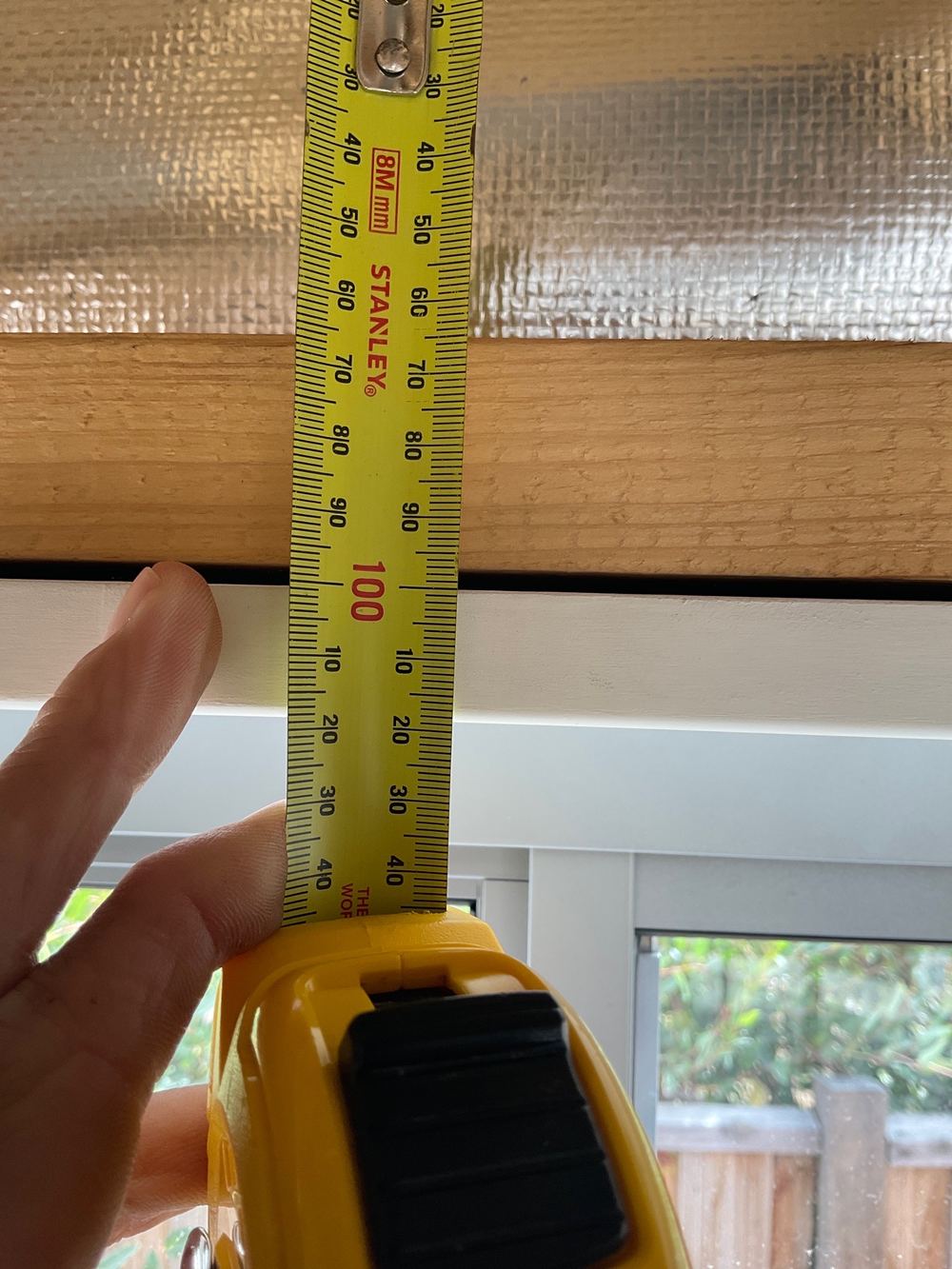 Less than 15mm left between the lintel and the top of the window frame, Sunbury