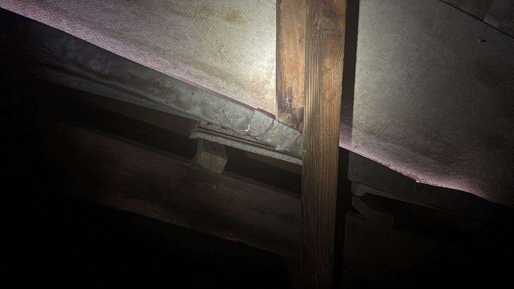 Roof penetration flashing degraded and open to water entry, found during a pre-purchase inspection in Westmeadows